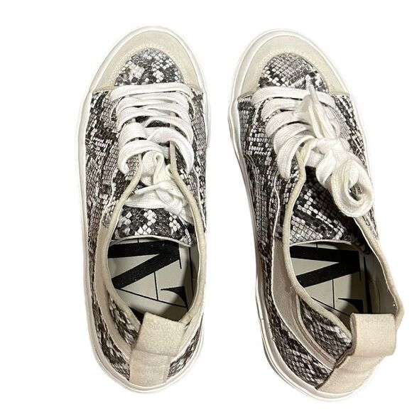 Zara Snake Python Print Sneakers with Suede Leather Trim - Picture 5 of 13
